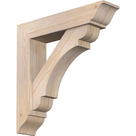 Ekena Millwork Olympic Traditional Smooth Bracket w/ Offset Brace, Douglas Fir, 7 1/2"W x 34"D x 34"H BKT0806X34X34OLY01SDF